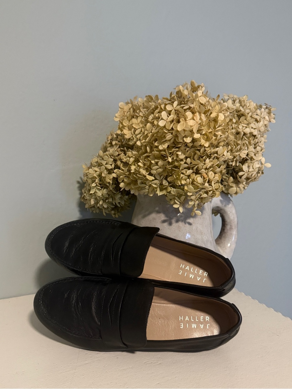 Jamie Haller Penny Loafers Shoes Black Leather 41 $625